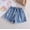 Blue, variant on Liyamei Girls Bow Detail Denim Shorts with High Waist for Summer Size 2-12,Blue