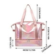 thumbnail image 2 of WIZUTIZ Ladies Fashion Dry Wet Separation Large Capacity Portable Travel Bag Satchel Luggage Bag for Women Womens Handbags Large Solid Bags Waterproof Durable Bag 1 PC Pink, 2 of 6