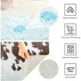 thumbnail image 3 of Dreamtimes Luxury Bathroom Rug Set 2 PCS, Western Cow Skin Texture Soft Absorbent Bath Rug and U-Shaped Contour Toilet Rug, Non-Slip Bath Carpet Bath Mats for Bathroom, 24"x16"+24"x20", 3 of 4