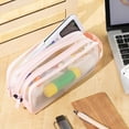 thumbnail image 2 of JLFNYA Hard Sided Pencil Case Clear Zipper,Clearance Clear Handheld Multifunction Pencil Pouch Transparent Makeup Bag for Teen Student College Business Travel Office Adult, 2 of 7