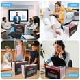 thumbnail image 4 of CASAON 2 pack Accordian File Organizer, Expanding Folder 24 Pockets with Expandable Cover A4 Letter Size Box, Portable Document Organizer - Black, 4 of 7