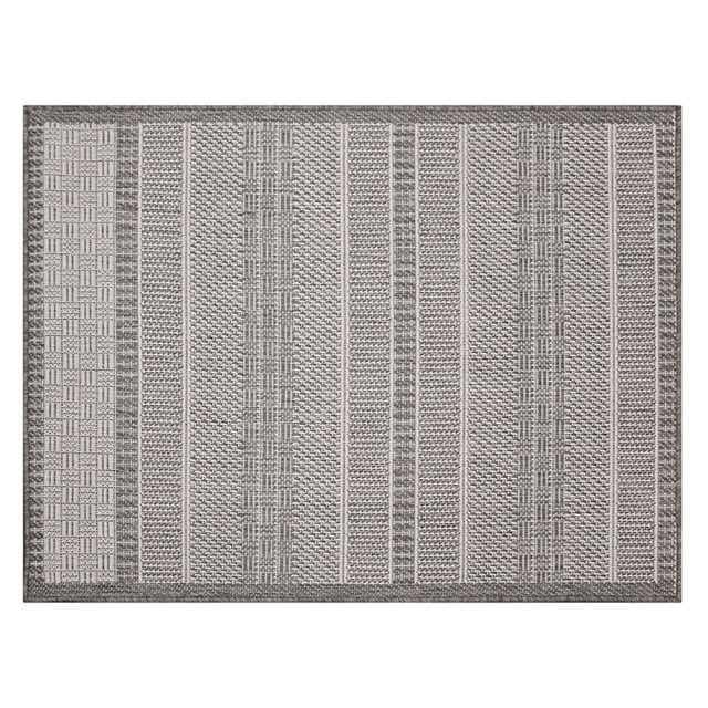 Tapis tissé plat de 3 pi x 4 pi, Fresco Tonal Weave gris