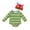R/3958Green, variant on Vividxx Boys Girls Long Sleeve Striped Romper Bodysuits Hat Set Newborn Breathable Onesie