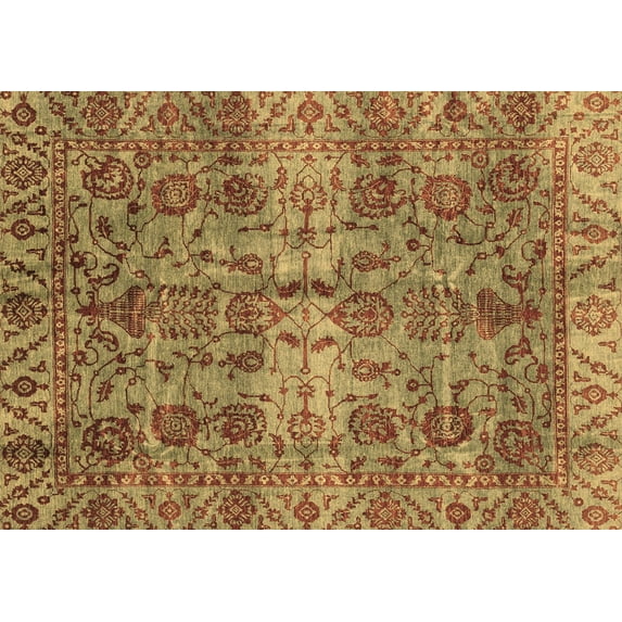 Ahgly Company Indoor Rectangle Abstract Brown Modern Area Rugs, 2' x 4'