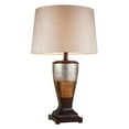 thumbnail image 1 of 30" Tall Polyresin Table Lamp "Naomi" with Egyptian Design, Silvery Linen Shade, 1 of 4