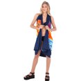 thumbnail image 2 of HAPPY BAY Women's Beachwear Summer Beach Wrap Bikini Wraps Sarong Swimwear Swim Cover up Skirt Pareo Coverups for Women One Size Navy Blue, Dolphin Floral, 2 of 4