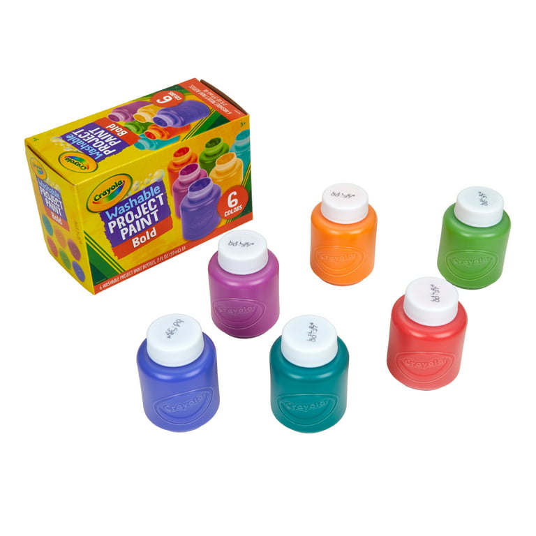 Crayola Washable Project Paint, Bold, 6 Colors