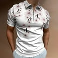 thumbnail image 2 of Cherry Blossoms with Falling Flowers Men Zipper T-shirt Summer Casual Short Sleeve T-shirt Top, 2 of 7