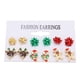 thumbnail image 4 of 6 pares de Pendientes navideños Bling Bling estilo Elegante material de Aleación para niñas, 4 of 12