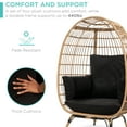 Best Choice Wicker Egg Lounger, Indoor/Outdoor Patio w/ Steel Frame
