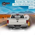thumbnail image 5 of Conjunto De Espejo De Cristal Del Lado Del Pasajero Con Placa Trasera De Plástico Calentada Compatible Con Camionetas Dodge Ram 1500 2500 3500 2019 Ram 1500 Classic 2009-2020., 5 of 5