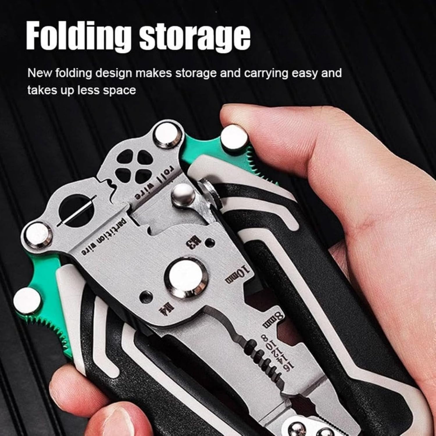18 in 1 wire stripper，18 in 1 wire stripper foldable，for Cutting and Pulling Wires Cable Scissors (2PCS)