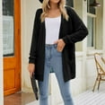 thumbnail image 5 of Vedolay Cardigan for Women Casual Outwear Women Zipper Basic 2023 Sweaters Shirt Jacket Black,2XL, 5 of 5