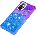 thumbnail image 6 of For Xiaomi Redmi Note 10 Pro/Note 10 Pro Max Case With Creativity Clear Gradient Quicksand Glitter Flowing Liquid Floating Case Bling Diamond Sparkle Cover for Redmi Note 10 Pro JB Purple Navy, 6 of 14