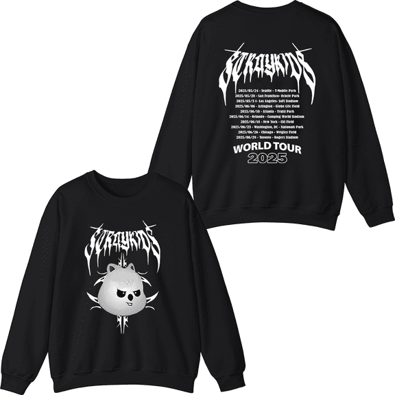 Stray Kids Merch 2025 World Tour Han Crewneck Sweatshirt Fashion Unisex Men Women Long Sleeve