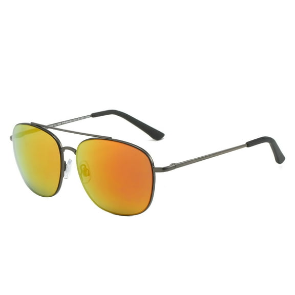 Piranha Eyewear Triton Aviator Sunglasses for Men with Orange Mirror Lens
