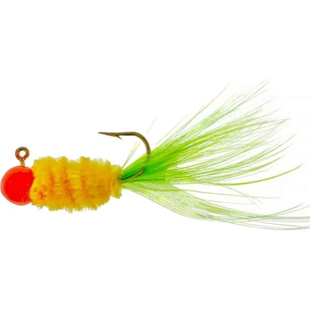 Team Crappie Slab Caller Jig Orange/Yellow/Lime 1/8 oz