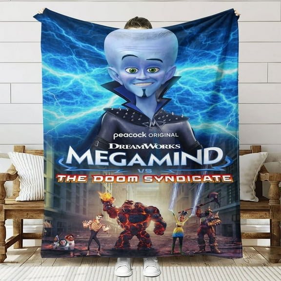 Megamind Throw Blanket Gifts for Fans Lover Girls Boys Women Present Hoodie Him Bed 60"x80"