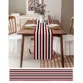thumbnail image 6 of Table Runner Dresser Scarf 13 x 36 Inch Red Black White Stripes Minimalist Abstract Vertical Striped Table Runners Non-Slip Heat Kitchen Dining Table Decor for Indoor Outdoor Home Party Decoration, 6 of 7