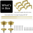 thumbnail image 5 of eTeckram 5/8" Double Curtain Rod with Chiodo Finials,Gold,48‘’-84‘’, 5 of 6