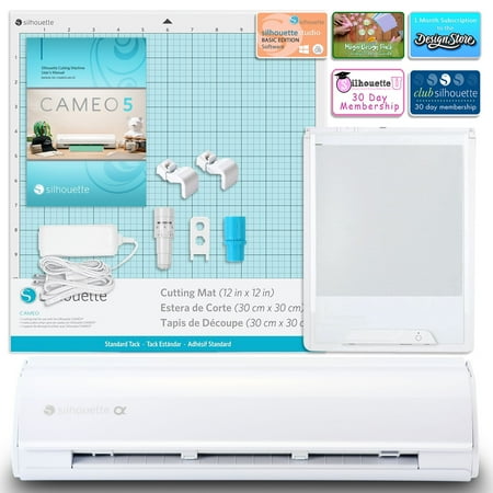 Silhouette White Cameo 5 Alpha with Electrostatic Grip Mat Attachment