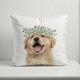 thumbnail image 5 of Creative Products Golden Retriever With Leaves 18 x 18 Spun Poly Pillow, 5 of 7