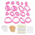 thumbnail image 3 of Manualidad para cortar pendientes con tarjetas, ganchos y anillos de salto para hornear. Rosa 118 piezas, 3 of 7
