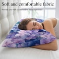 thumbnail image 5 of Spring Purple Hydrangea Pillow Covers, Linen Long Throw Pillow Case, Country Flowers Garden Plants Holiday Pillow Protector Decorative Cushion Cover for Living Room/Bedroom 12" x 20", 5 of 8