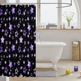 thumbnail image 3 of Manfei Cartoon Ombre Stars Shower Curtain 72Wx84L,Sprinkle Print Bathroom Shower Curtain,Purple Black, 3 of 5