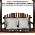 thumbnail image 6 of VEIKOUS Wooden Porch Swing Outdoor with A-Frame, 2 Person log Loveseat Swing for Patio, Rustic, 6 of 8