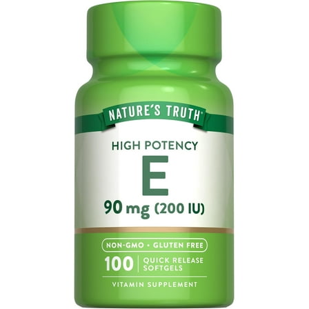 Vitamin E Capsules 200 IU | 100 Softgels | For Men and Women | by Nature's Truth