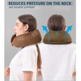 thumbnail image 3 of SHIQI-Neck Pillow Airplane Neck Pillow for Traveling Memory Foam Neck Pillow Adjustable Neck Support Pillows for Sleeping Cars Trains Offices Home Use Brown, 3 of 4