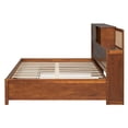 thumbnail image 5 of Full Size Wooden Daybed, Full Storage Bed with 3 Storage Drawers, Upper Soft Board, Shelf and a Set of Sockets and USB, Ports, No Box Spring Required, Daybed for Bedroom and Guest Room, Walnut, 5 of 8