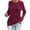 Wine, variant on Towmus Women's Regular-Fit Long-Sleeve Solid Color Crew Neck Tunic Sweatshirts Basic Tops
