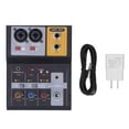 thumbnail image 1 of Recording Mixer 2 Channel Low Noise 48V Phantom Power USB External Sound Card for Live Streaming Karaoke Stage 100V?240V US Plug, 1 of 5