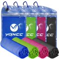 thumbnail image 1 of Toalla refrescante YQXCC Ice Cool para cuello, microfibra, 47 x 12 cm, paquete de 4, 1 of 6