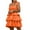 Orange, variant on IROINNID Women's Spring And Summer Temperament Lace-up Fashion Waist Closed Suspender Dress A-Line Solid Color Dress