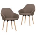 thumbnail image 1 of vidaXL Dining Chairs 2 pcs Brown Fabric, 1 of 4