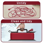Hyper Tough extension cord and light storage, wrap, hold up to 100ft, black, material: PP