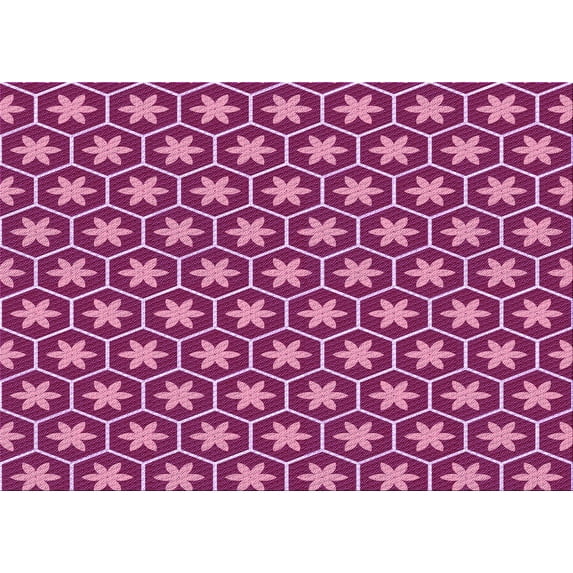 Ahgly Company Machine Washable Indoor Rectangle Transitional Raspberry Red Area Rugs, 2' x 3'