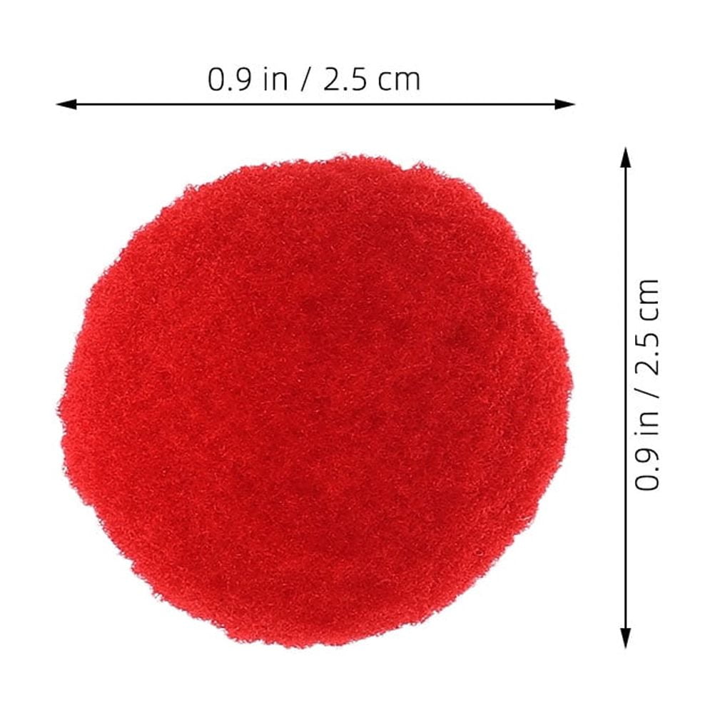 OUNONA 600 Pieces Red Soft Pom Pom for Crafts, Decorations, Kids Art Projects and Activities