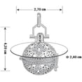 thumbnail image 2 of 1 Uds. Vintage viento hueco abierto Palacio campana mariposa caja mágica colgante joya plata "cielo estrellado" campana plateada cadena ajustable la duración de su embarazo, 2 of 5