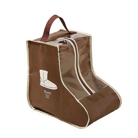 Boot Storage Bag Non-Woven Fabric Dustproof Organizer with Clear Window and Handle, Portable Shoe Storage Case for Long Boots and Short Boots, Closet Organizer