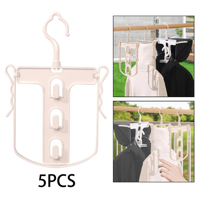 5 Pcs Cintres à Capuche pour Sécher les Chandails à Capuchon avec Crochets Cintres Antidérapants Multifonctions Kaki