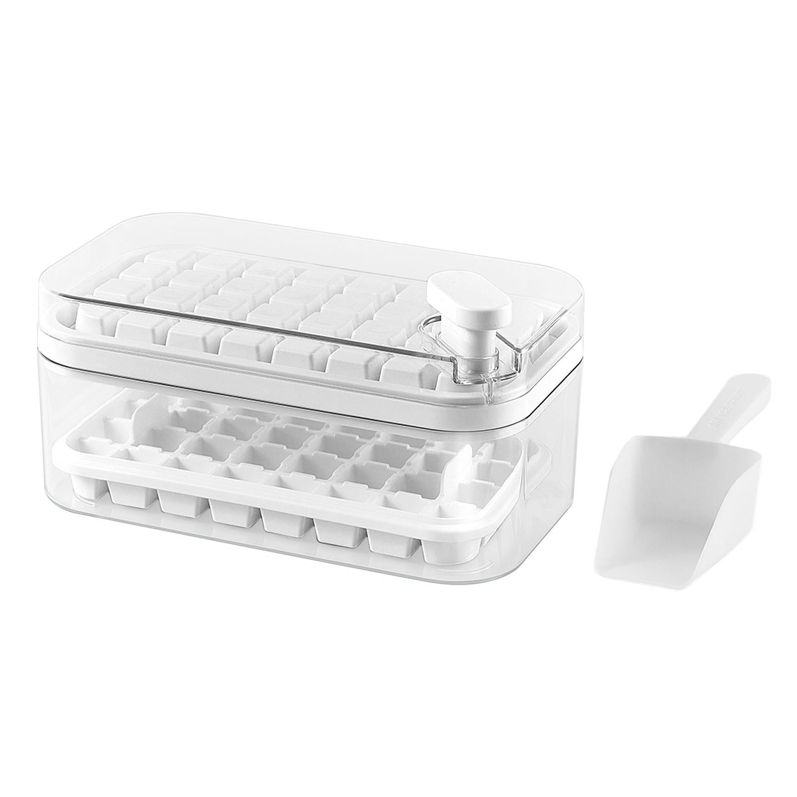 Ice Cube Tray 64grid Ice Cube Tray with Lid & Bin Ice Cube Trays