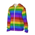 thumbnail image 2 of Fotbe Colorful Glitter Rainbow Men's Women's UPF 50+ Sun Protection Jacket Hooded Cooling Shirt with Pockets Hiking Outdoor Performance-3X-Large, 2 of 8
