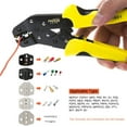 thumbnail image 4 of PARON Professional Wire Crimpers Multifunctional Engineering Ratcheting Terminal Crimping Pliers Wire Strippers Bootlace Ferrule Crimper Tool Cord End Terminals Pliers Kit, 4 of 7