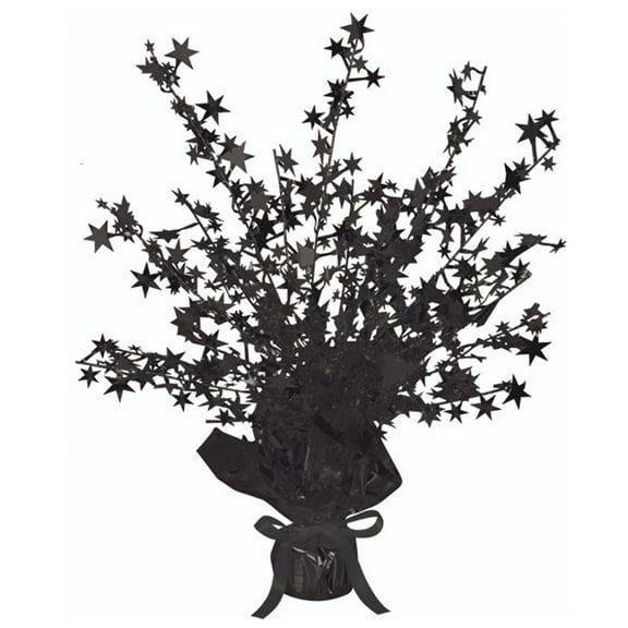 Beistle Club Pack of 12 Black Star Gleam 'N Burst Centerpiece Party Decorations 15"