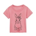 thumbnail image 3 of TZEWGL T-Shirts For Child Bunny Cute Bunny Rabbit Graphic Short Sleeve Clothes For Girls Boys size 3-4T, 3 of 4