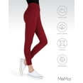 thumbnail image 6 of MeMoi Women's Comfort Cotton Blend Lightweight Leggings - Womens - Female (Large/X-Large, Burgundy), 6 of 7